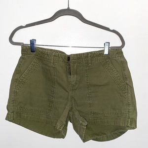Green cargo shorts